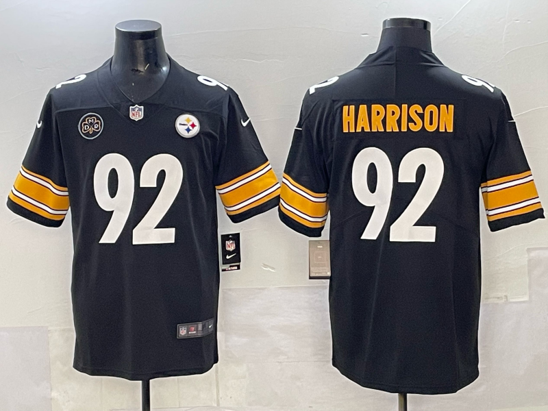Men Pittsburgh Steelers #92 Harrison black Nike NFL Jersey 001->pittsburgh steelers->NFL Jersey